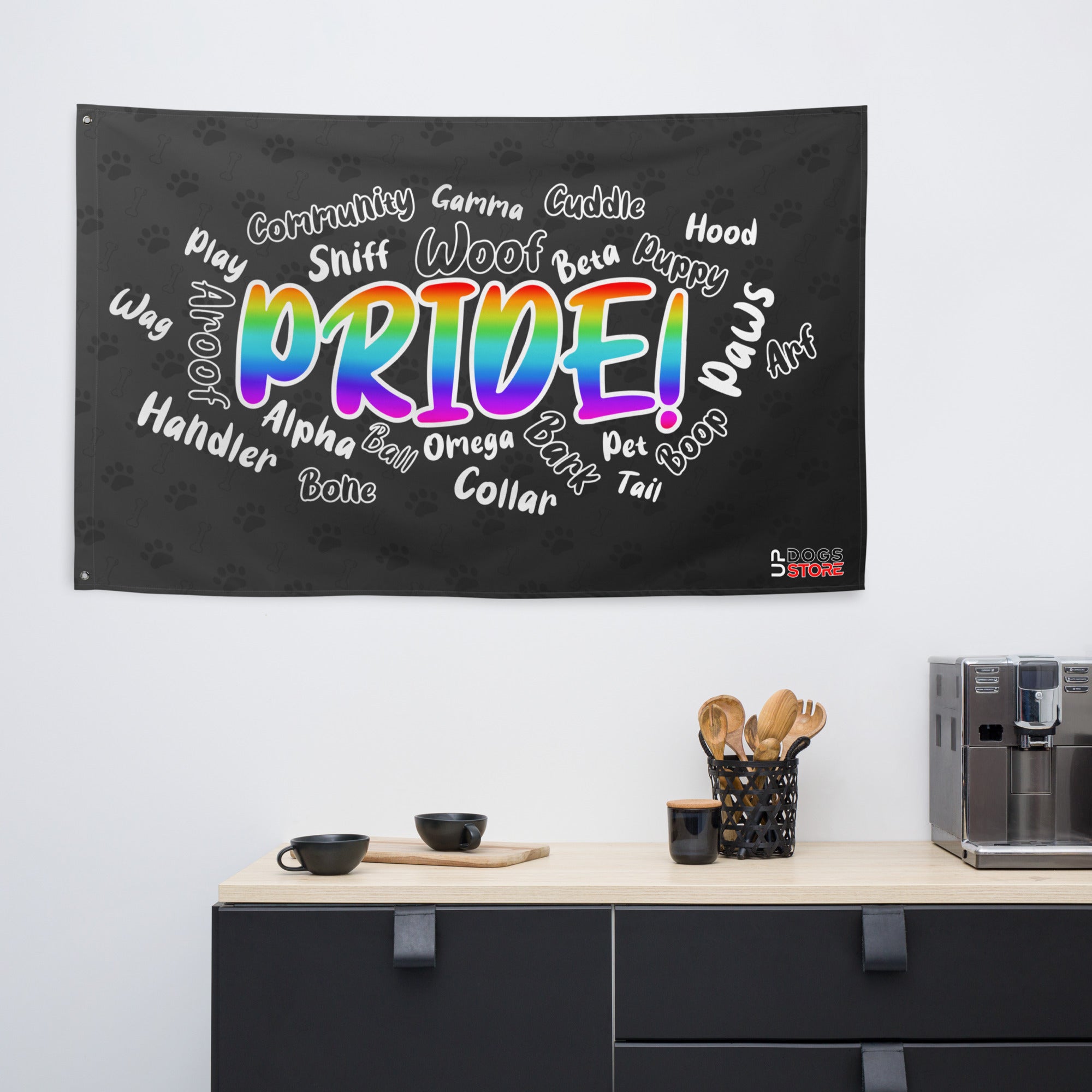 PRIDE! Woof Cloud - Flagge
