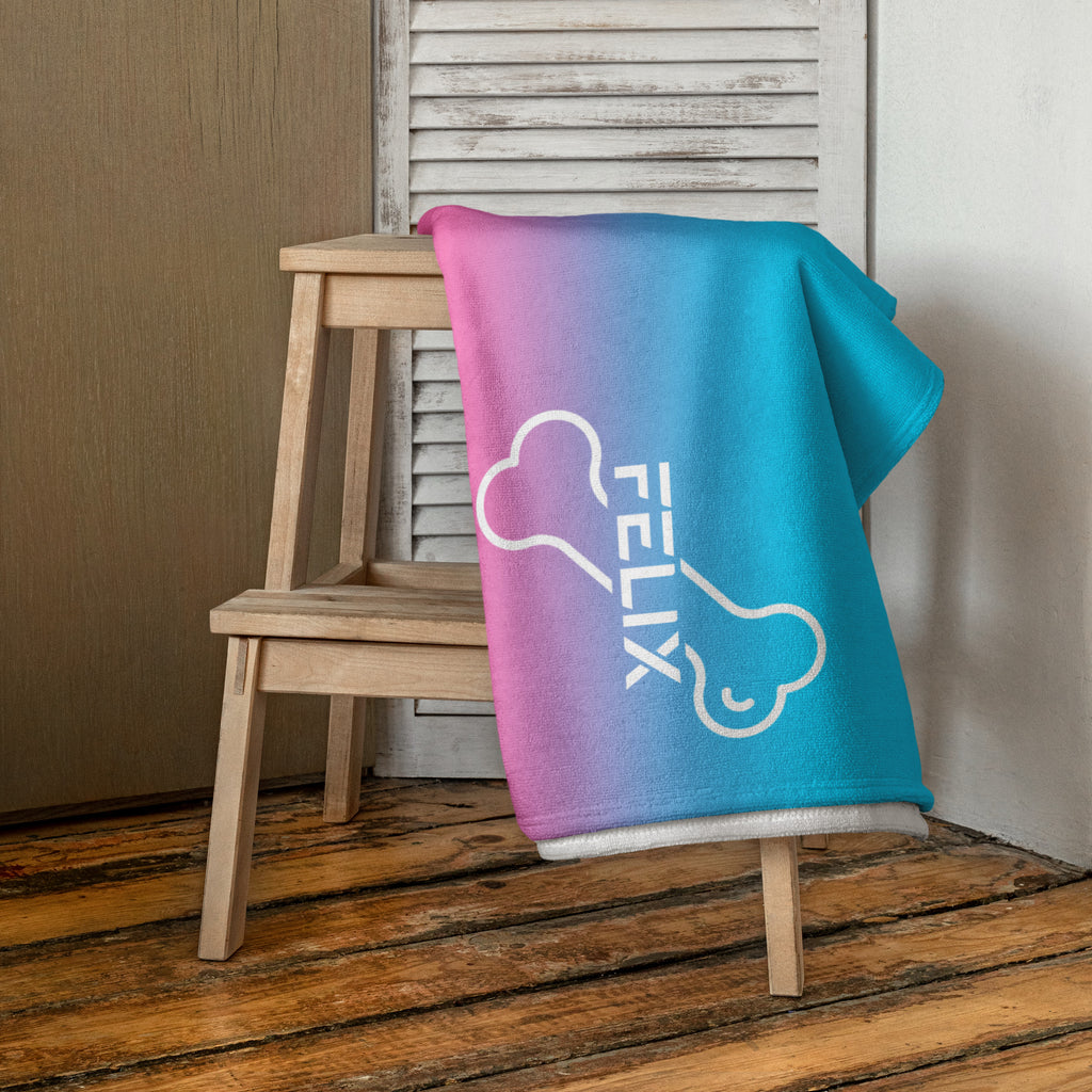 Colorful Vibes - Personal Bone / Bath Towel / Customize