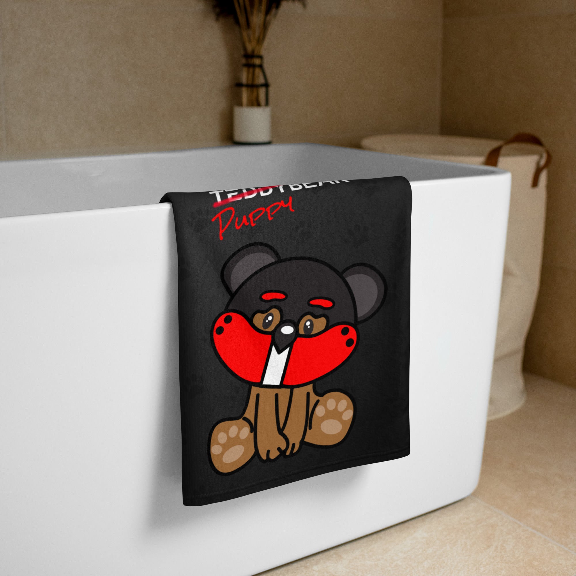 I am a PuppyBear / Bath Towel / Customize
